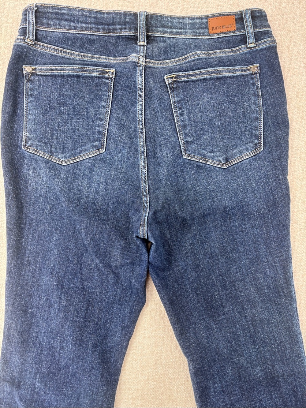 Judy Blue High-Rise side seam retro Dark wash Flare sunset stroll  jeans 13/31 - Picture 6 of 12